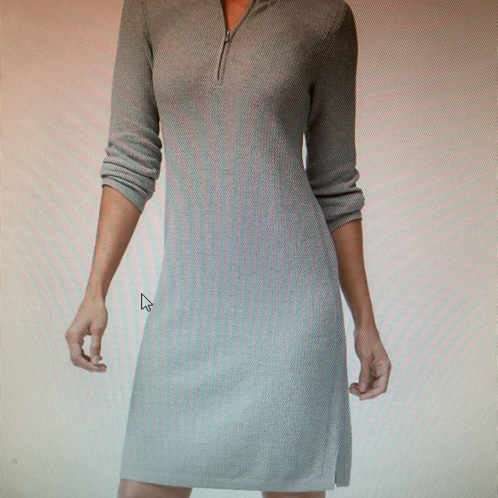 Tommy Bahama Elegant Gray Zipper Dress